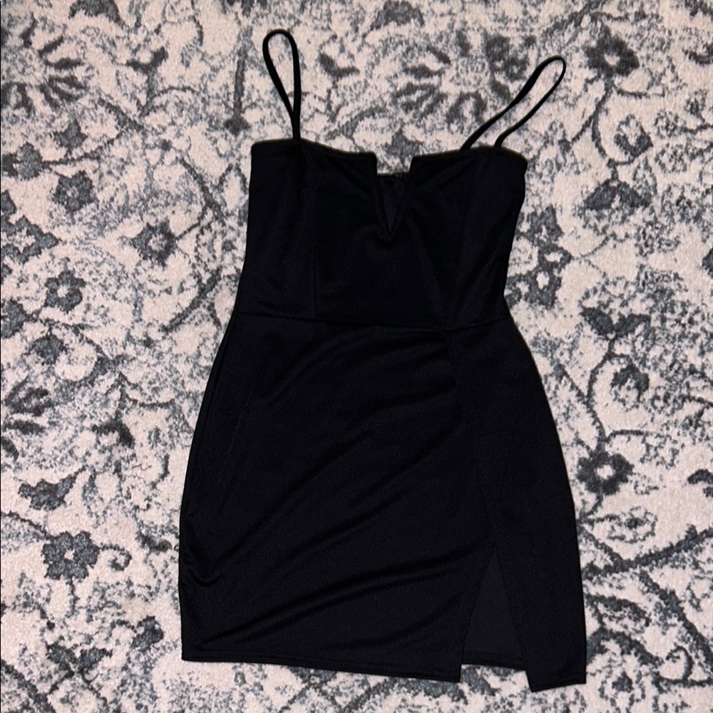 Black Slit Dress